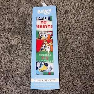 Women’s Bluey Cozy Crew Socks 7 pack Christmas Holiday socks NWT